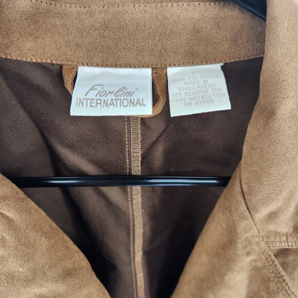 Fiorlini International Women's Size Large Suede Jacket Brown - Picture 3 of 5